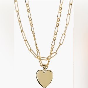 ADORNIA 🆕 Beautiful Layered Heart Pendant
Necklace.